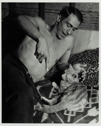 Barbara Morgan (American, 1900–1992) — Three Works ( José Limón, Chaconne , 1944; J osé Limón + Cat in Barbara Morgan Studio , 1944; Merce Cunningham-Totem Ancestor , 1942); printed later