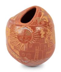 Sgraffito Redware Jar