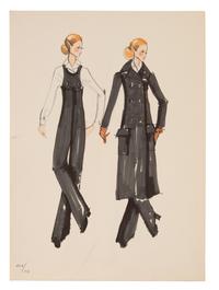 11 Michaele Vollbracht for Geoffrey Beene Fashion Illustrations, Late 1960s