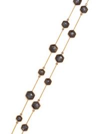 YELLOW GOLD, GREY SAPPHIRE AND DIAMOND NECKLACE