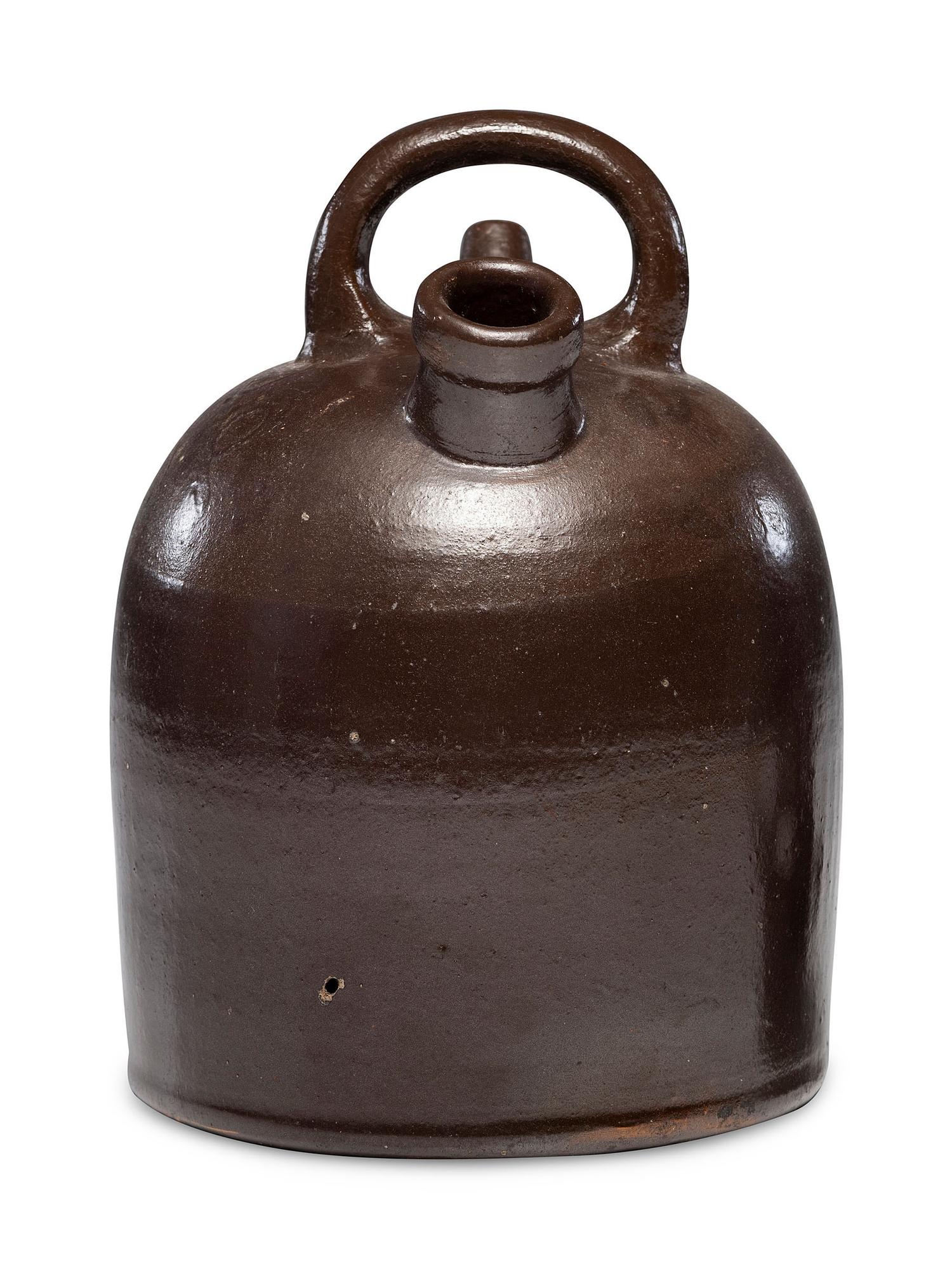 A 'Garfield and Arthur' Presidential Campaign Albany Slip-Glazed Harvest or Field Jug