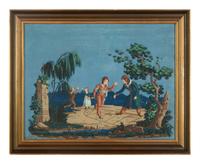 A French Wallpaper Panel or Fireplace Panel