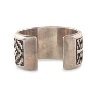 Cast Silver and Coral Cuff Bracelet