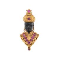 NARDI, YELLOW GOLD AND MULTIGEM FIGURAL BROOCH