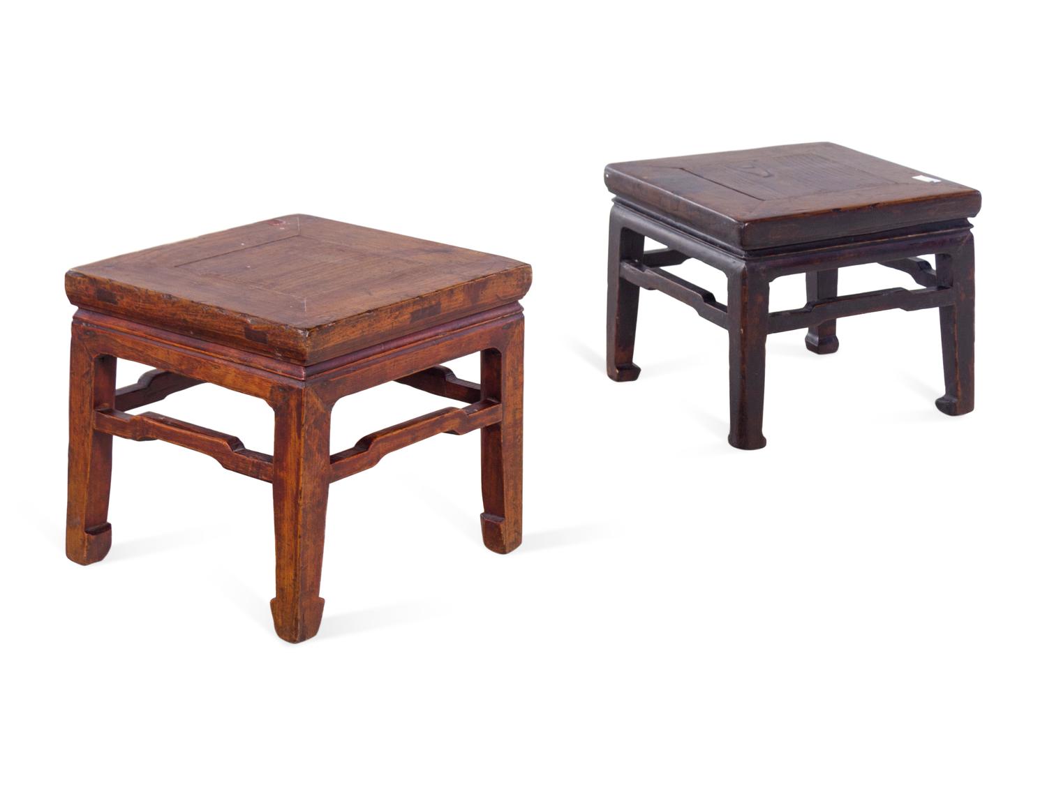 Four Chinese Carved Fruitwood Jardinière Stands