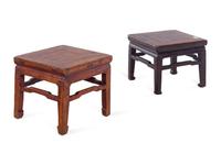 Four Chinese Carved Fruitwood Jardinière Stands