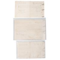 [COLONIAL CURRENCY - LOUISIANA]. A group of 3 Banque Royale, John Law notes, 1720.