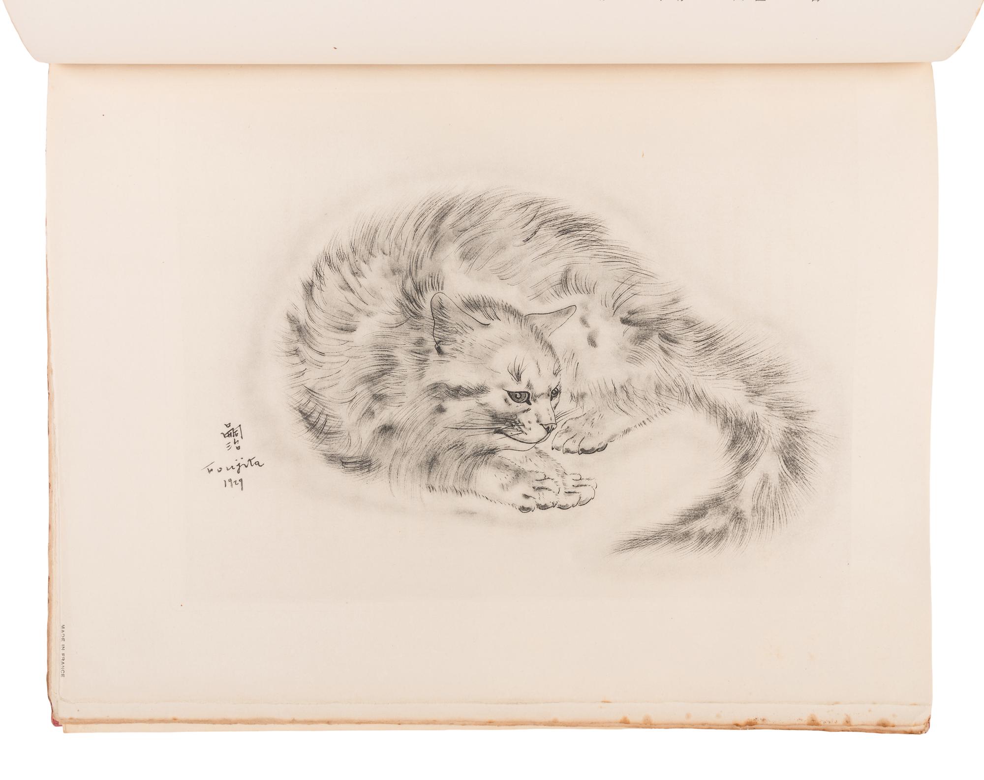 [ARTIST'S BOOKS]. FOUJITA, Léonard Tsuguharu (1886-1968), artist. -- JOSEPH, Michael (1897-1958). A Book of Cats being Twenty Drawings by Foujita . New York: Covici Friede, 1930.