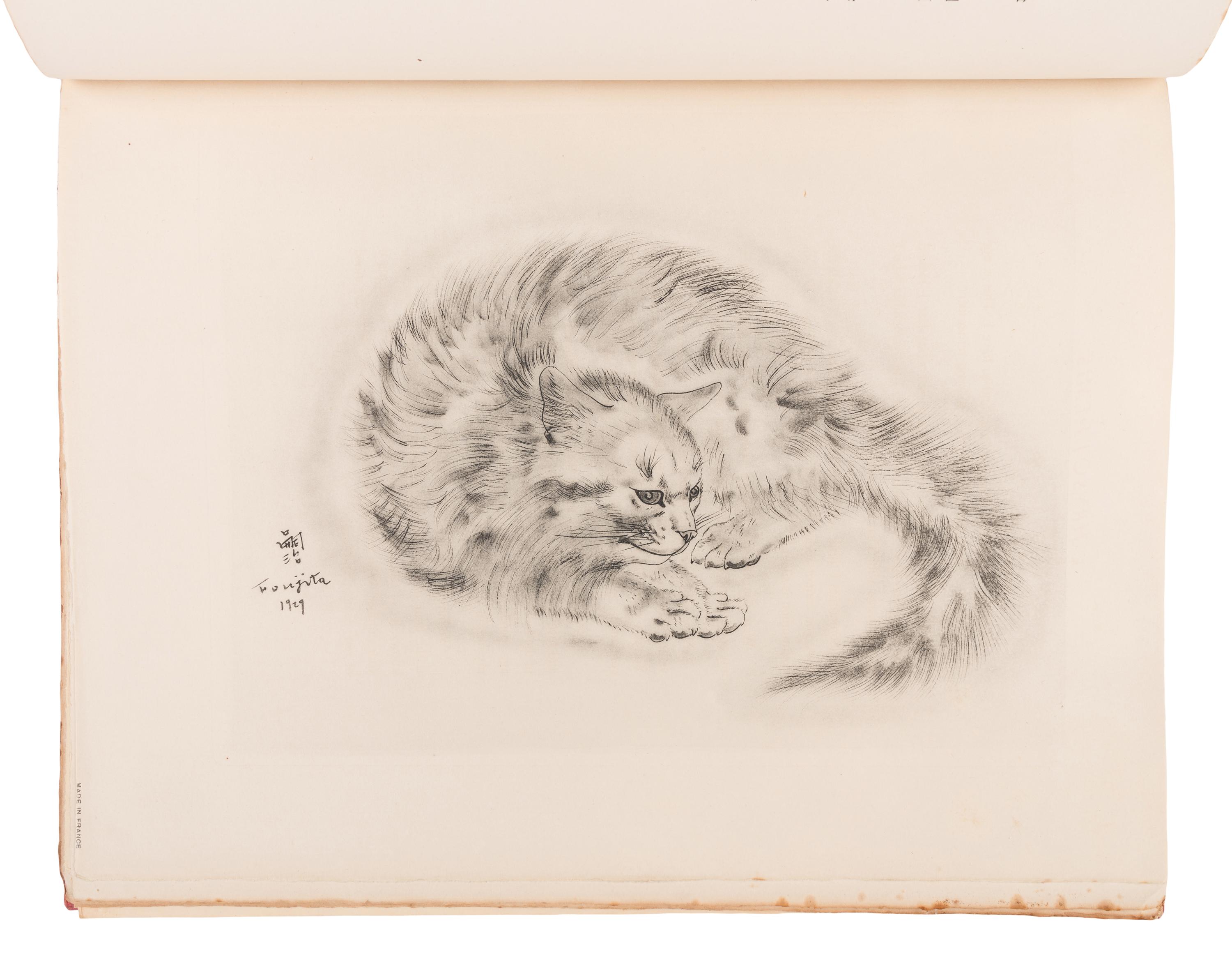 [ARTIST'S BOOKS]. FOUJITA, Léonard Tsuguharu (1886-1968), artist. -- JOSEPH, Michael (1897-1958). A Book of Cats being Twenty Drawings by Foujita . New York: Covici Friede, 1930.