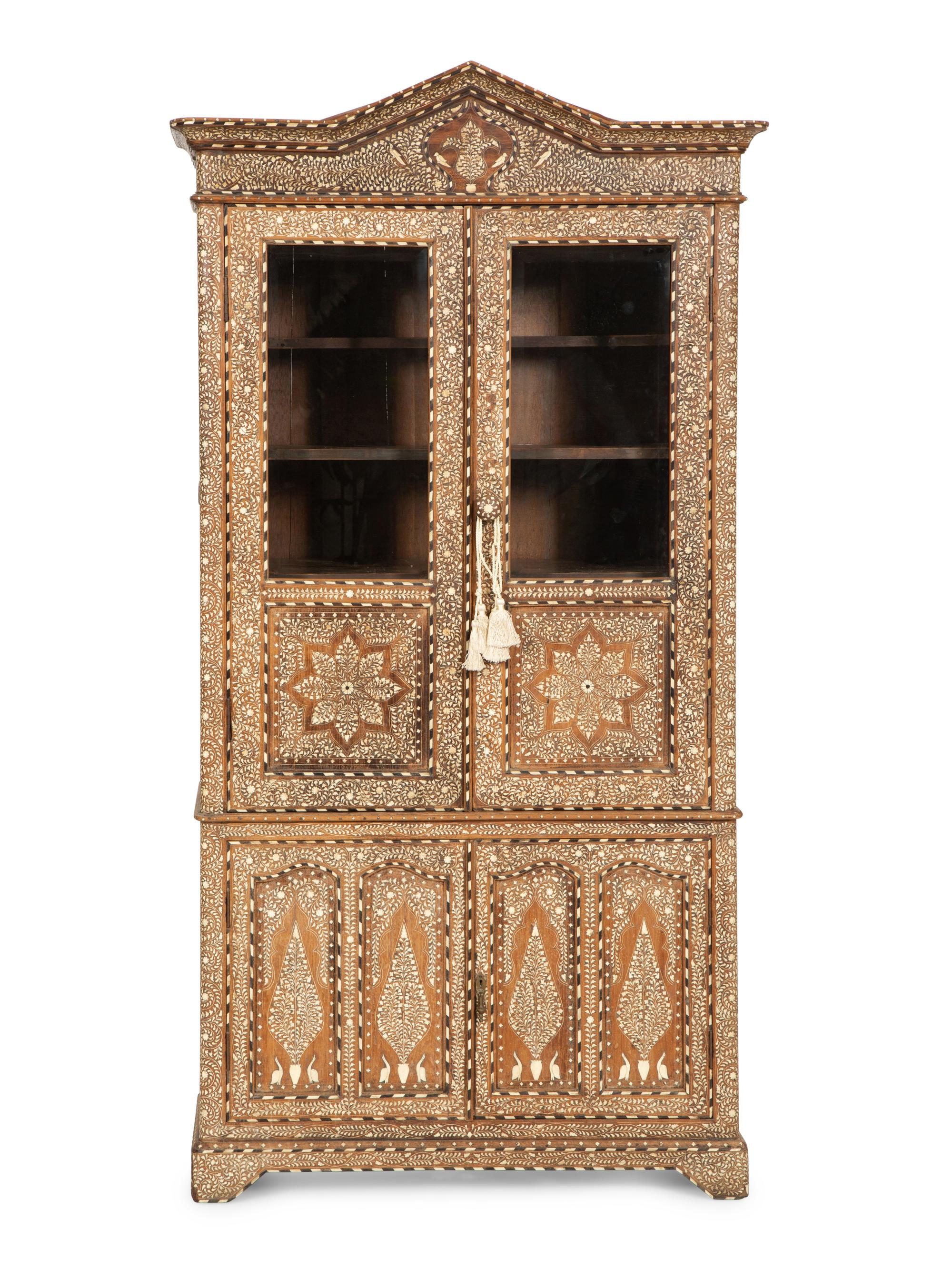 An Anglo-Indian Bone-Inlaid Cabinet