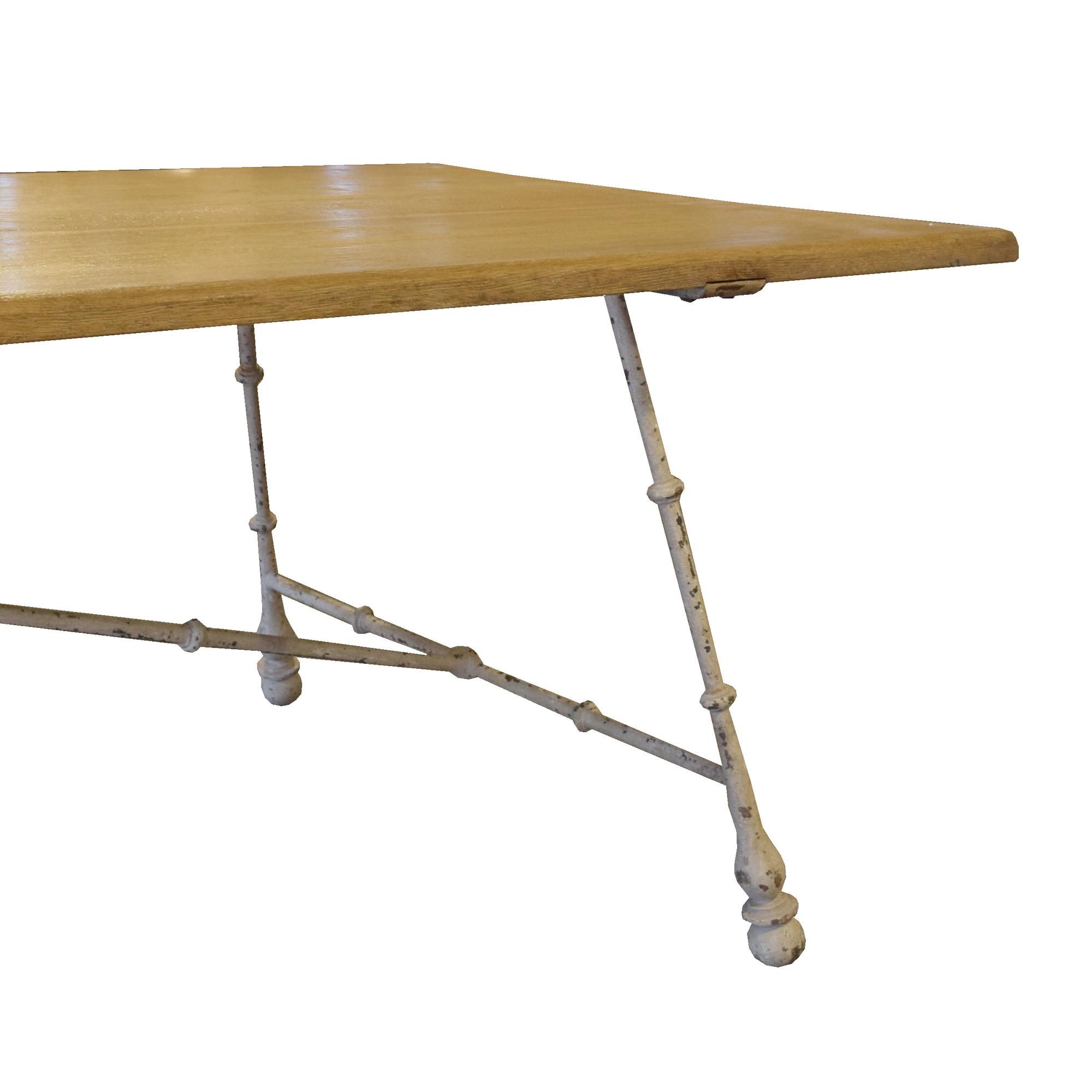 A Spanish-Style Table with Iron Base 132" W x 29" D x 29.5" H — 20th Century