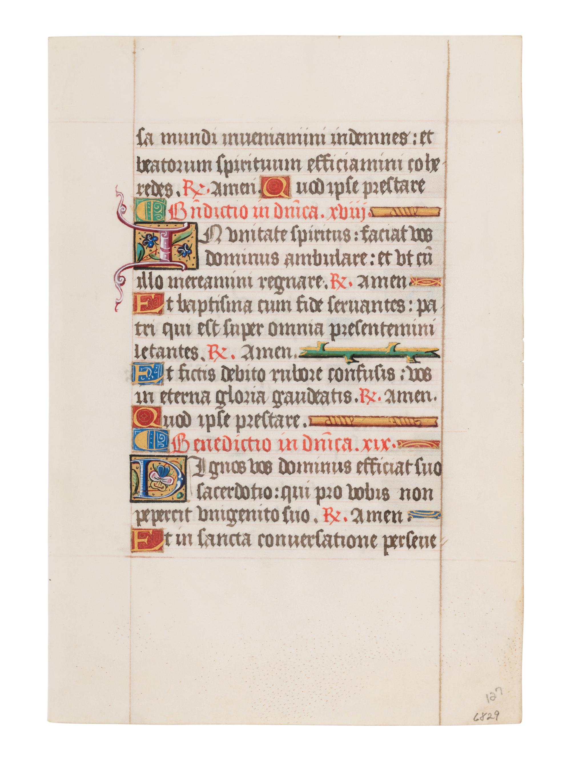 5 remarkable leaves illuminated from the late 13th to the late 15th century in France and England.