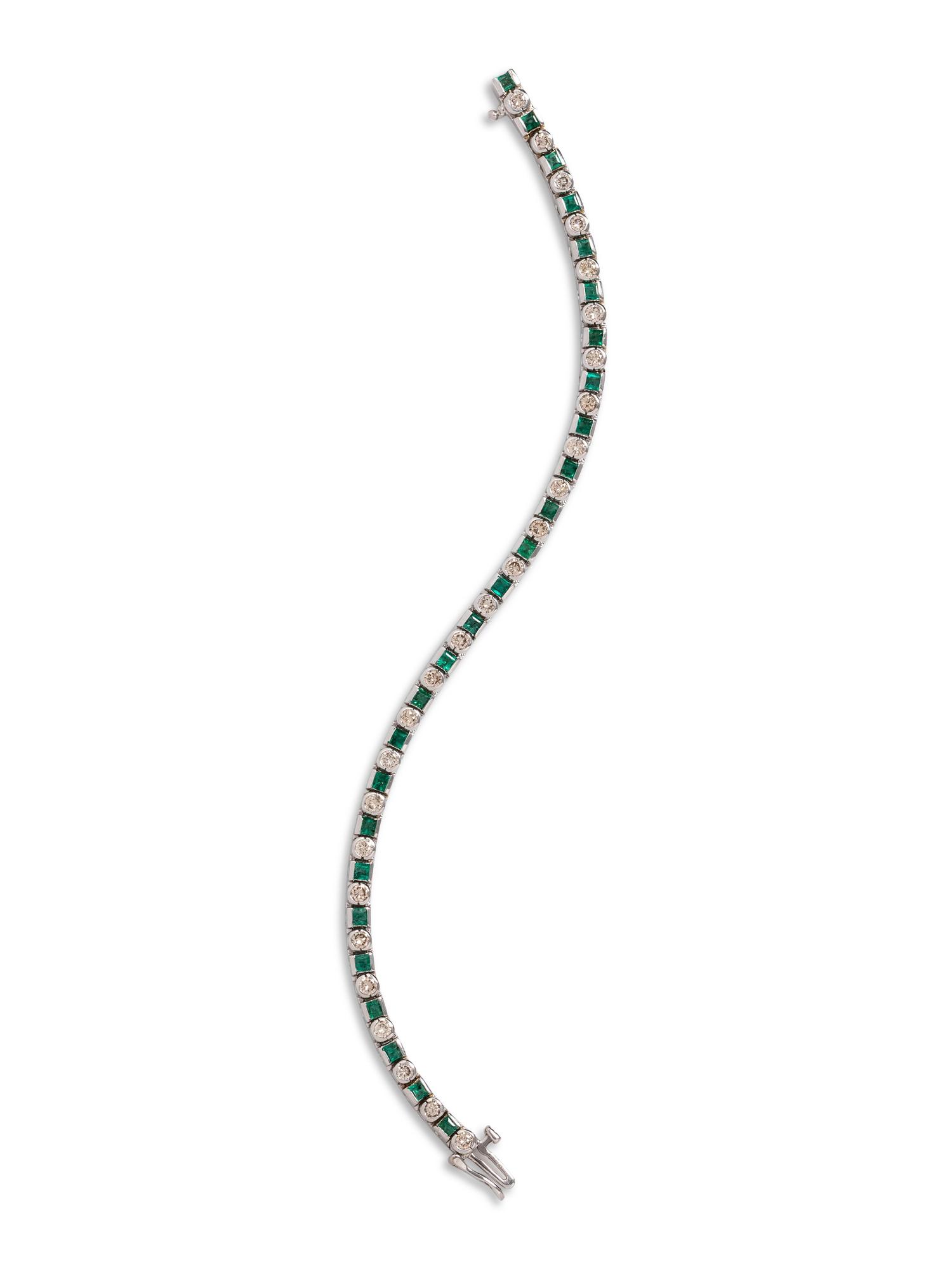 EMERALD AND DIAMOND BRACELET