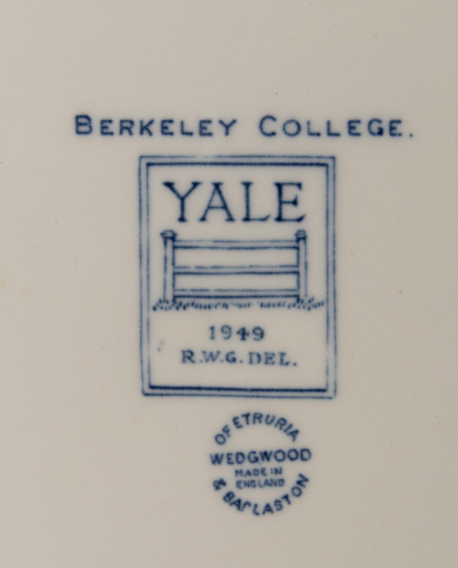 A Wedgwood Dinner Plate of Berkeley College Interest