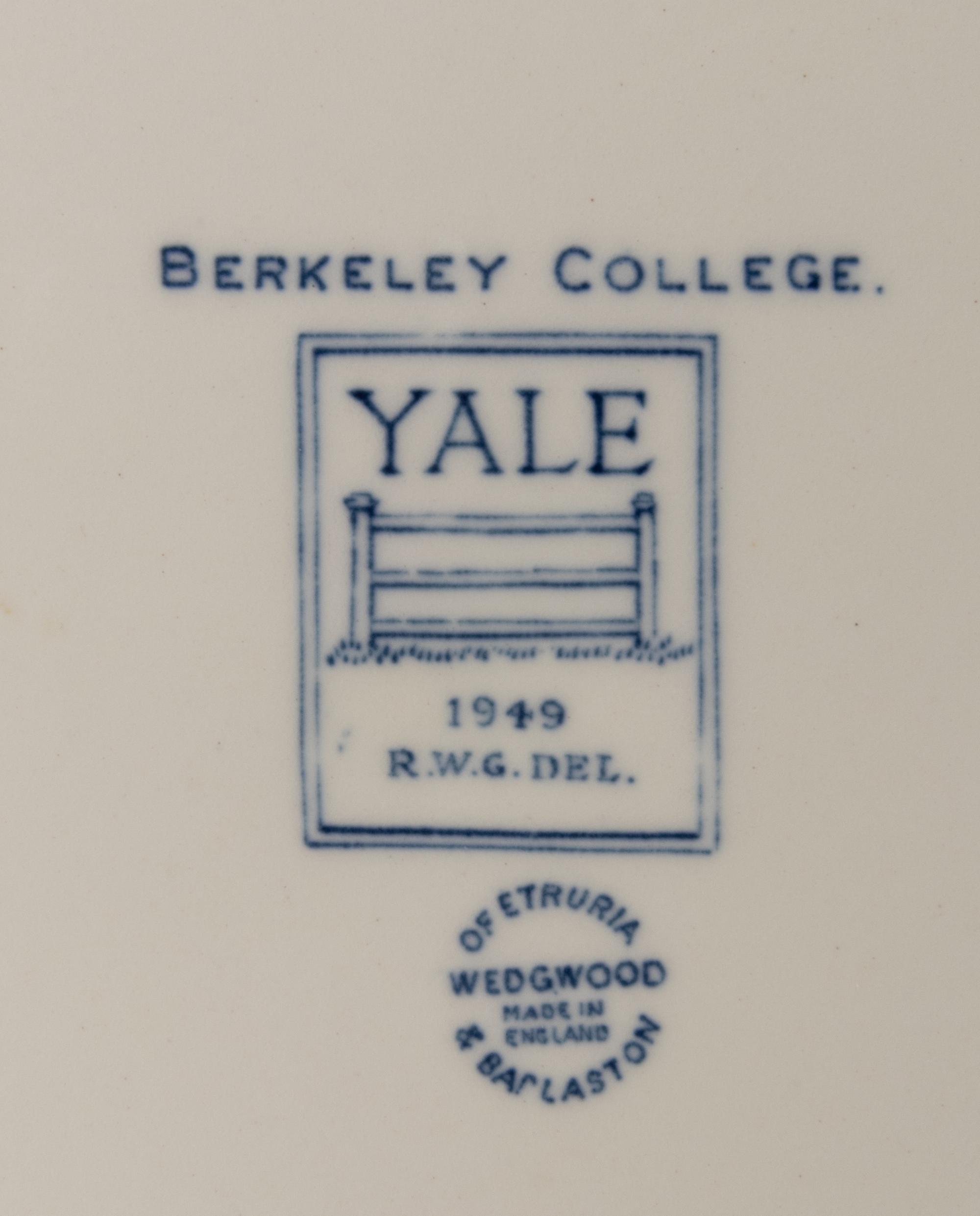 A Wedgwood Dinner Plate of Berkeley College Interest