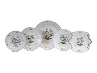 A Herend Rothschild Bird Porcelain Service for Twelve
