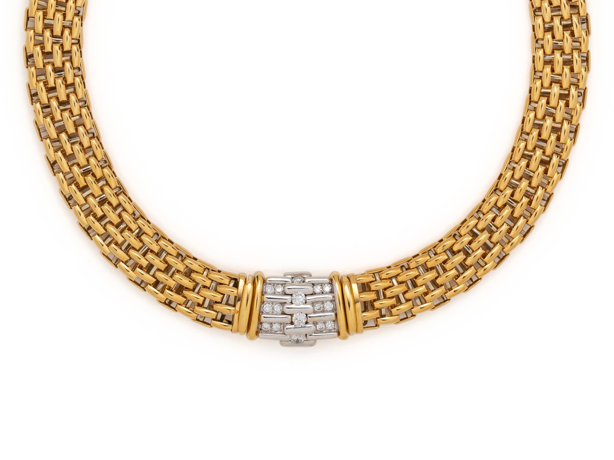 YELLOW GOLD AND DIAMOND NECKLACE