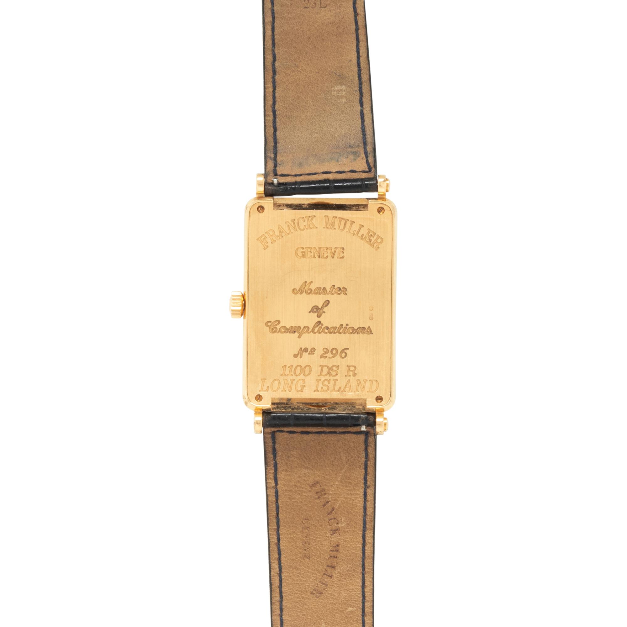 FRANCK MULLER, REF. 1100 DS R 18K YELLOW GOLD 'LONG ISLAND' 'DOUBLE RETROGRADE SECONDS' WATCH