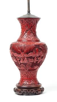 A Cinnabar Lacquered Vase