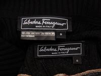 Ferragamo, Metallic Knit Dress & Knit Wool Cape