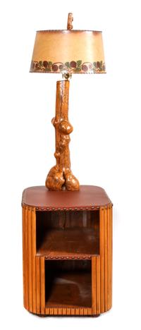 Molesworth Style Reading Lamp Side Table, Cowboy Classics by Tom Bice Height overall 71 inches