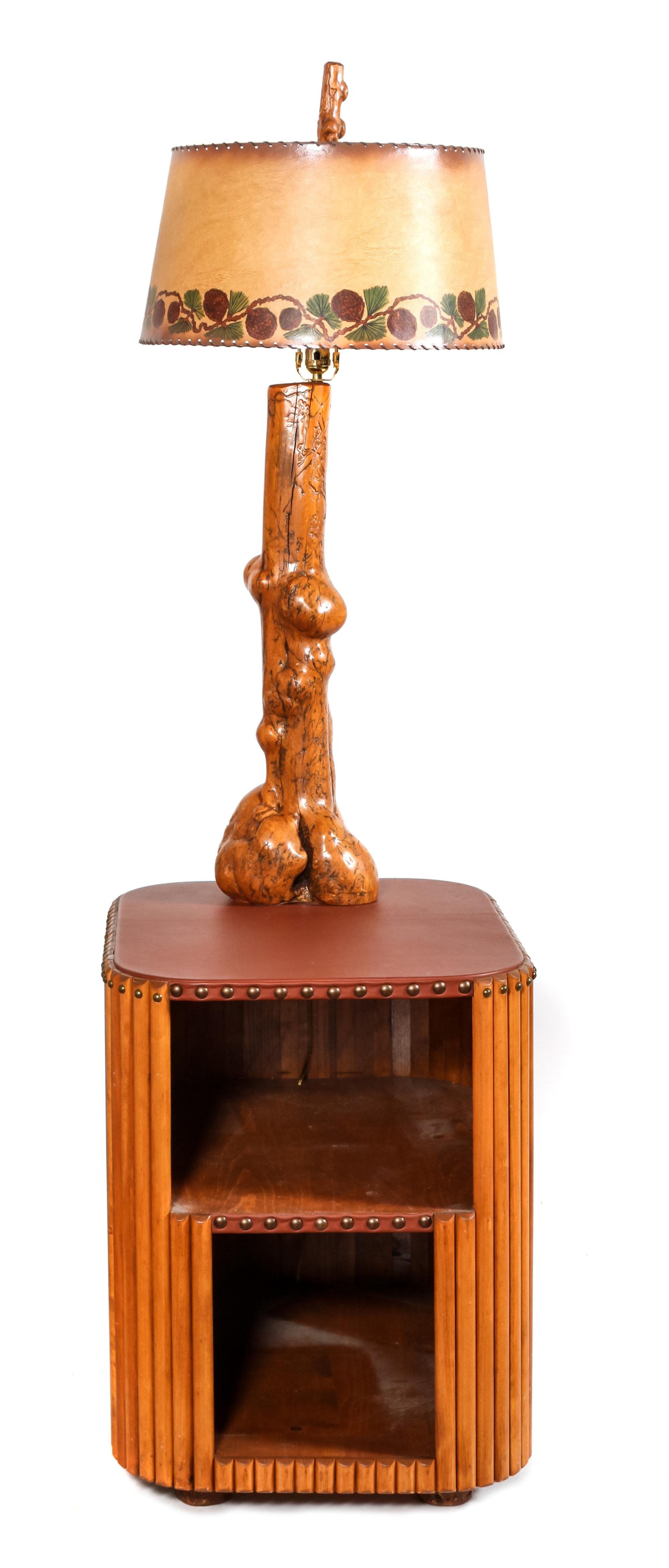 Molesworth Style Reading Lamp Side Table, Cowboy Classics by Tom Bice Height overall 71 inches
