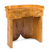 An Art Deco Style Demilune Writing Desk