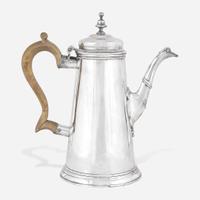 A George II Sterling Silver Armorial Coffeepot Francis Spilsbury, London, 1736