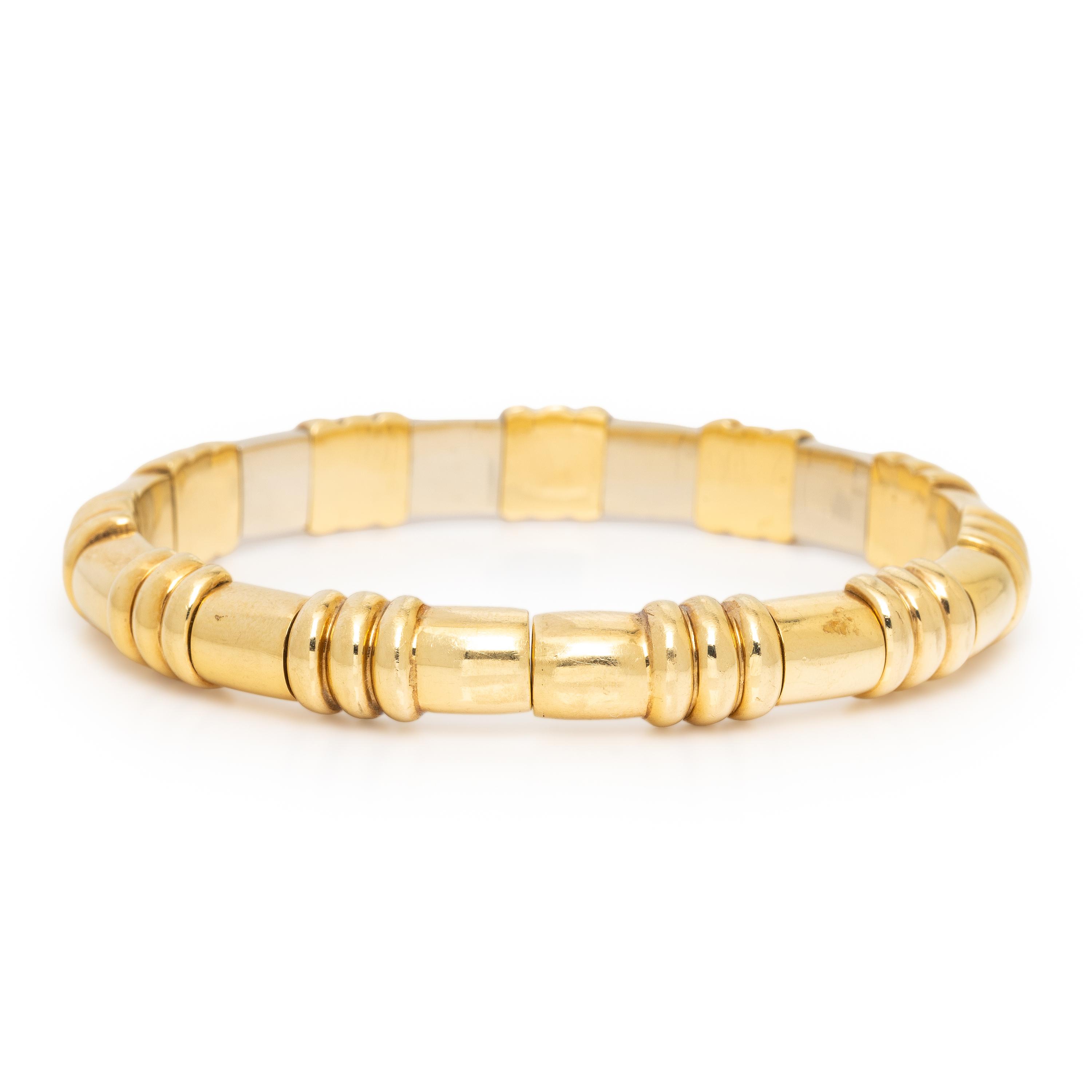 Set of Multigem and Yellow Gold Bangle Bracelets