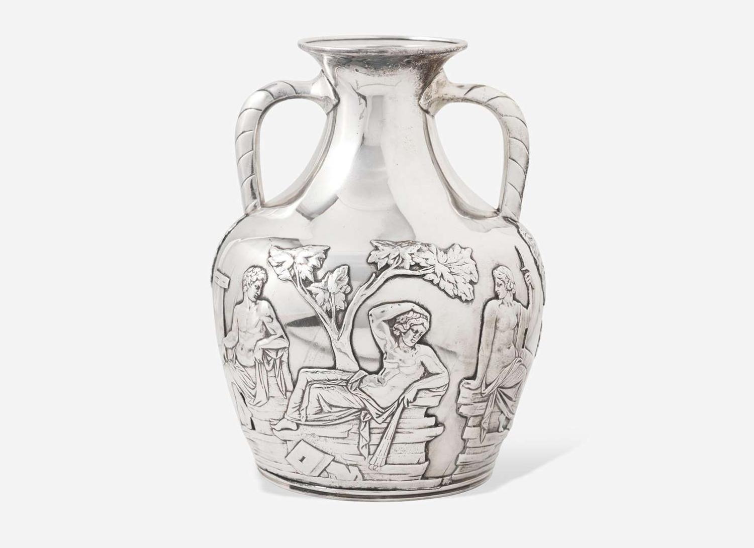 An English Silverplate Portland Vase, UK, circa 1900