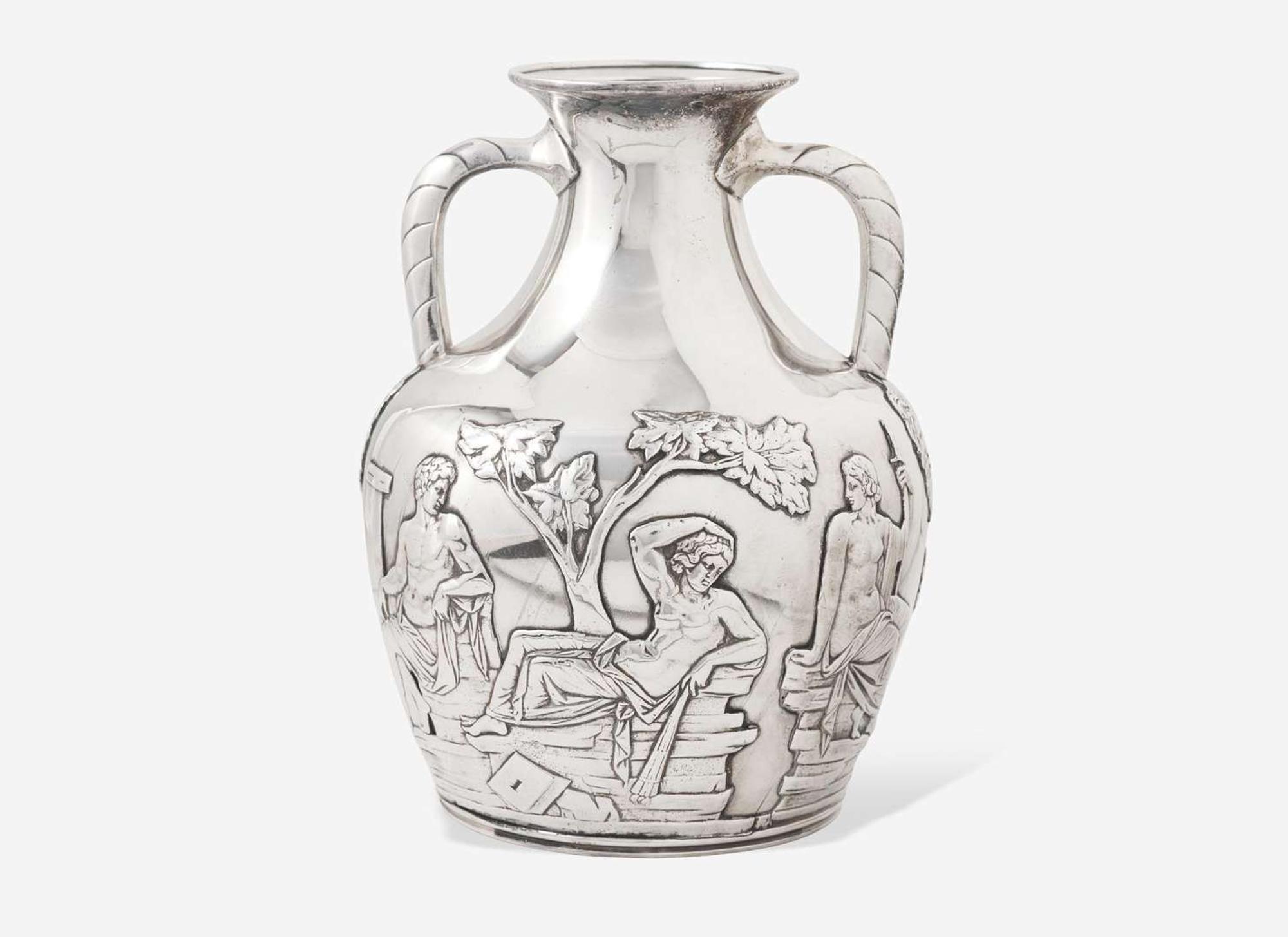 An English Silverplate Portland Vase, UK, circa 1900