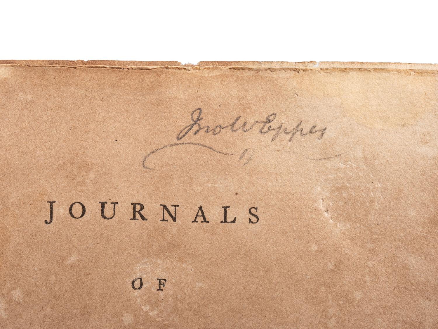 Journals of Congress. Philadelphia: Folwell's Press, David C. Claypoole, John Dunlap and New York : John Patterson, 1782-1801.