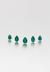 A Collection of Loose Pear Shape Emeralds,