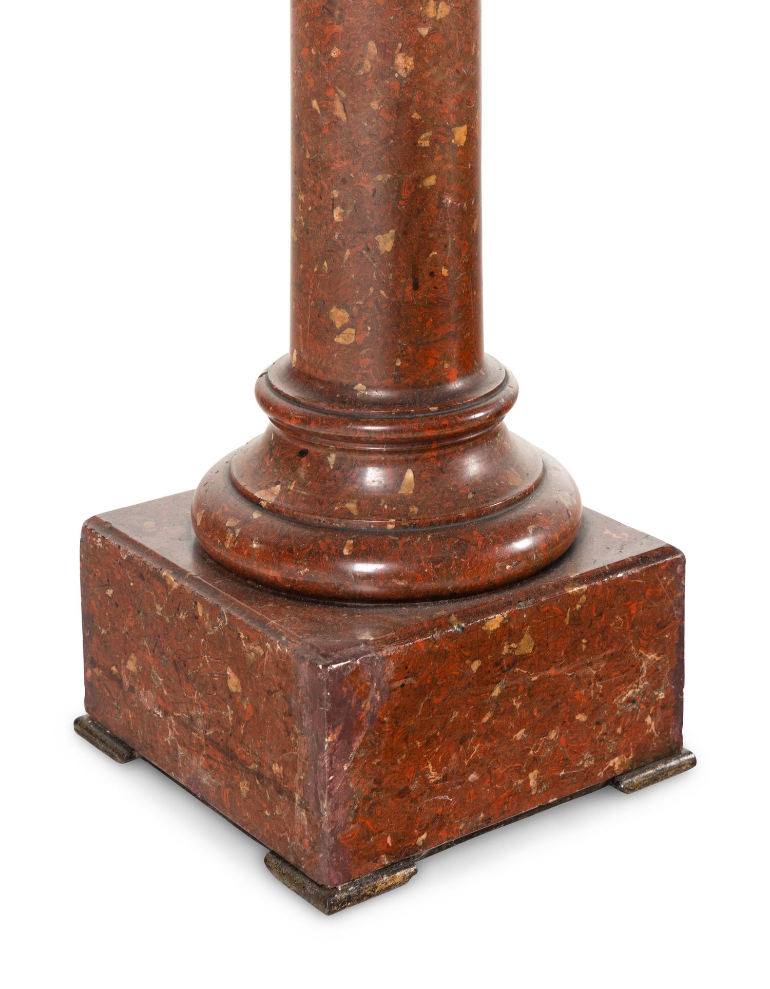 A Continental Scagliola Pedestal