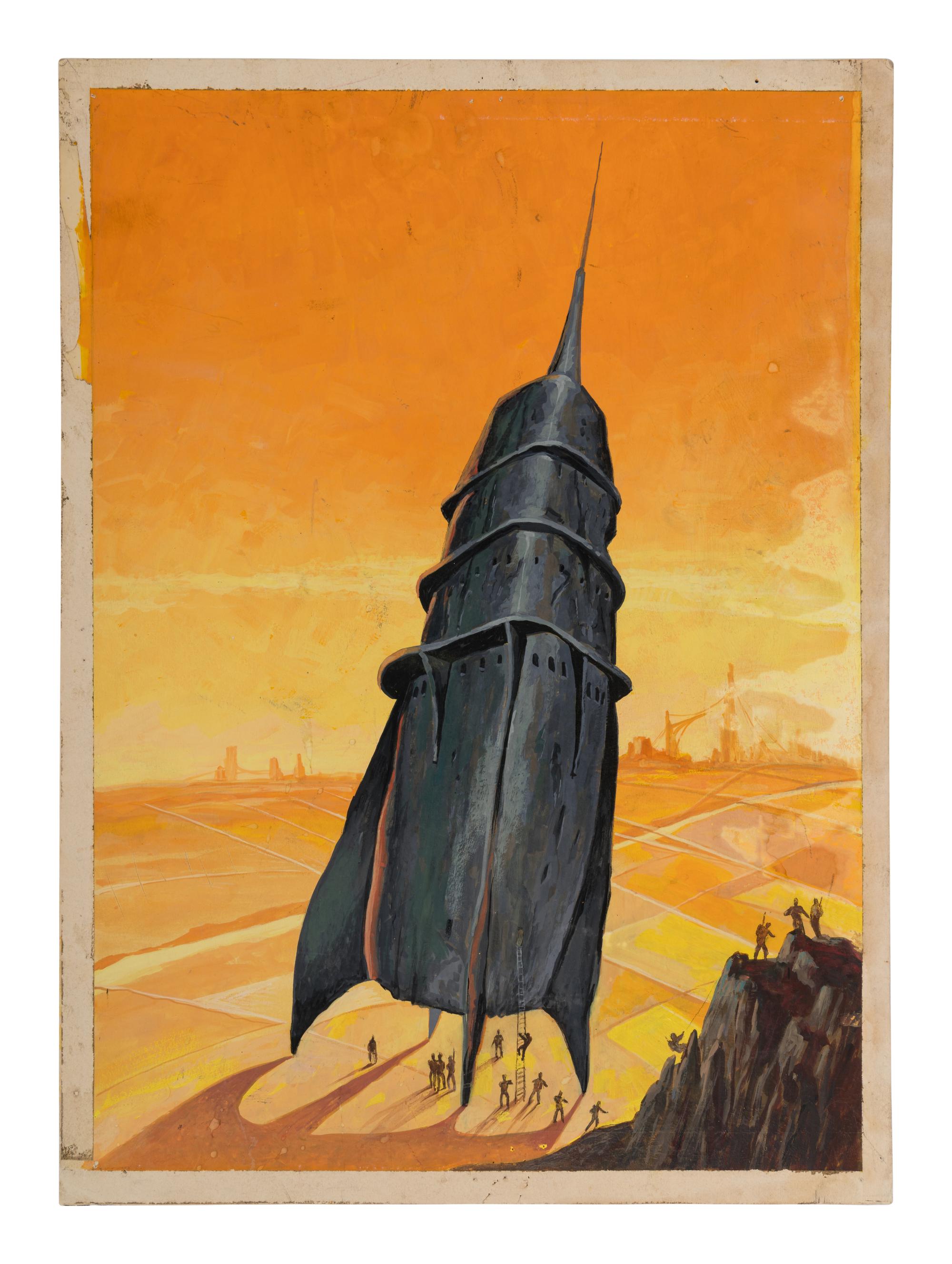 NUETZELL, Albert. Original artwork for the cover of an unidentified issue of Fantastic Adventures. n.d.