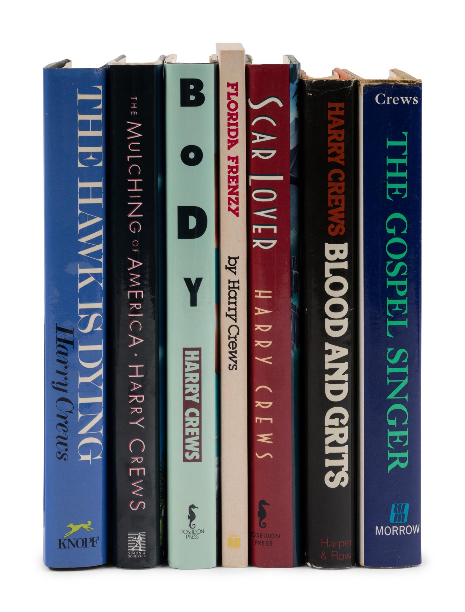 CREWS, Harry (1935-2012). A group of 7 FIRST EDITIONS, MANY SIGNED, comprising: