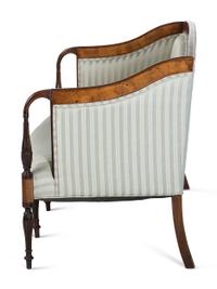 A Late Federal Carved Mahogany Settee