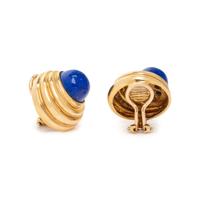 YELLOW GOLD AND LAPIS LAZULI EARCLIPS