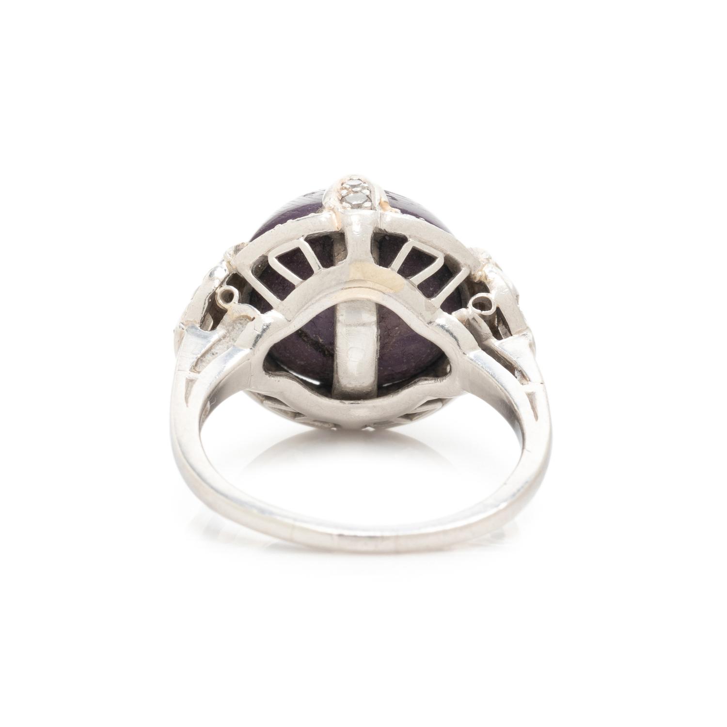 STAR RUBY AND DIAMOND RING
