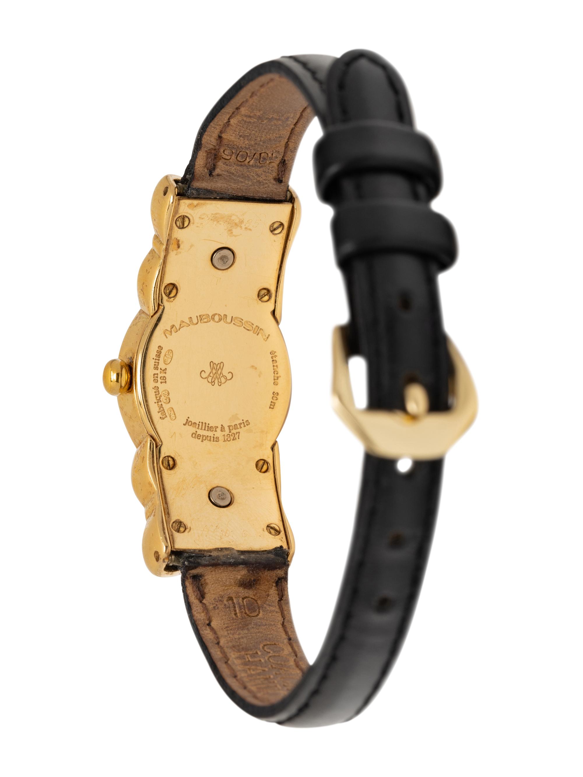 MAUBOUSSIN, 18K YELLOW GOLD, DIAMOND AND RUBY 'HARLEQUIN' WATCH