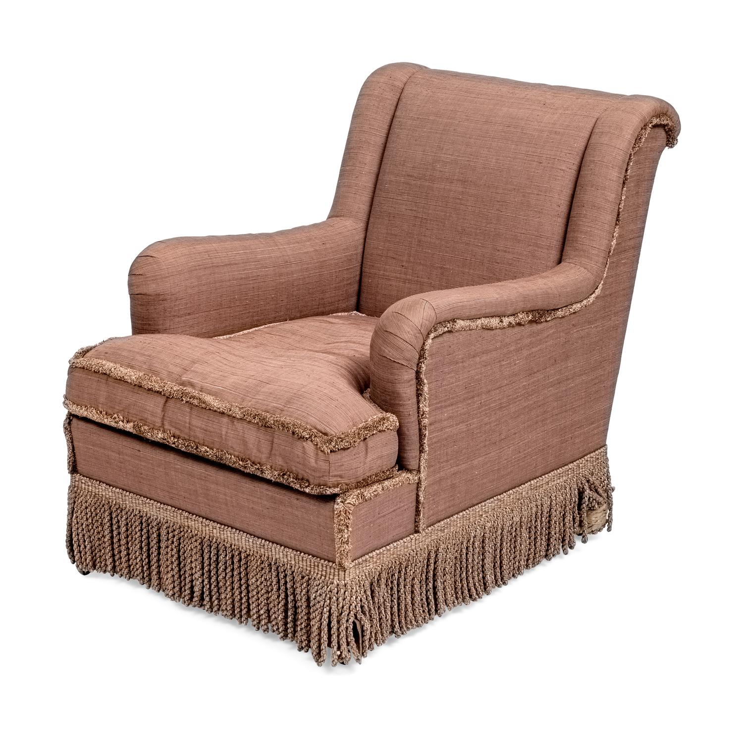 An English Upholstered Easy Chair