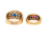 BULGARI, COLLECTION OF SAPPHIRE, RUBY, AND DIAMOND RINGS