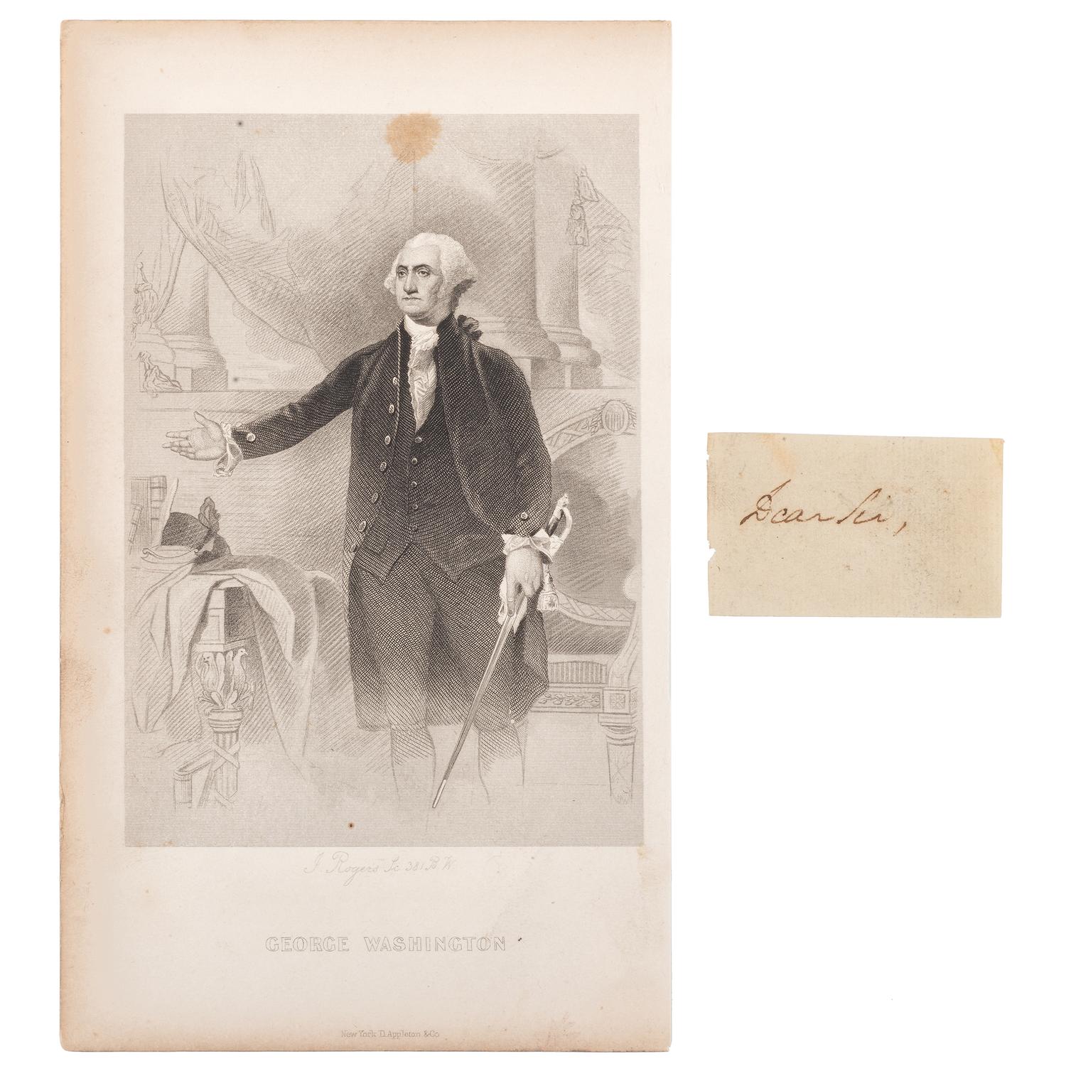 George Washington, Two Words Written in his Hand, Plus