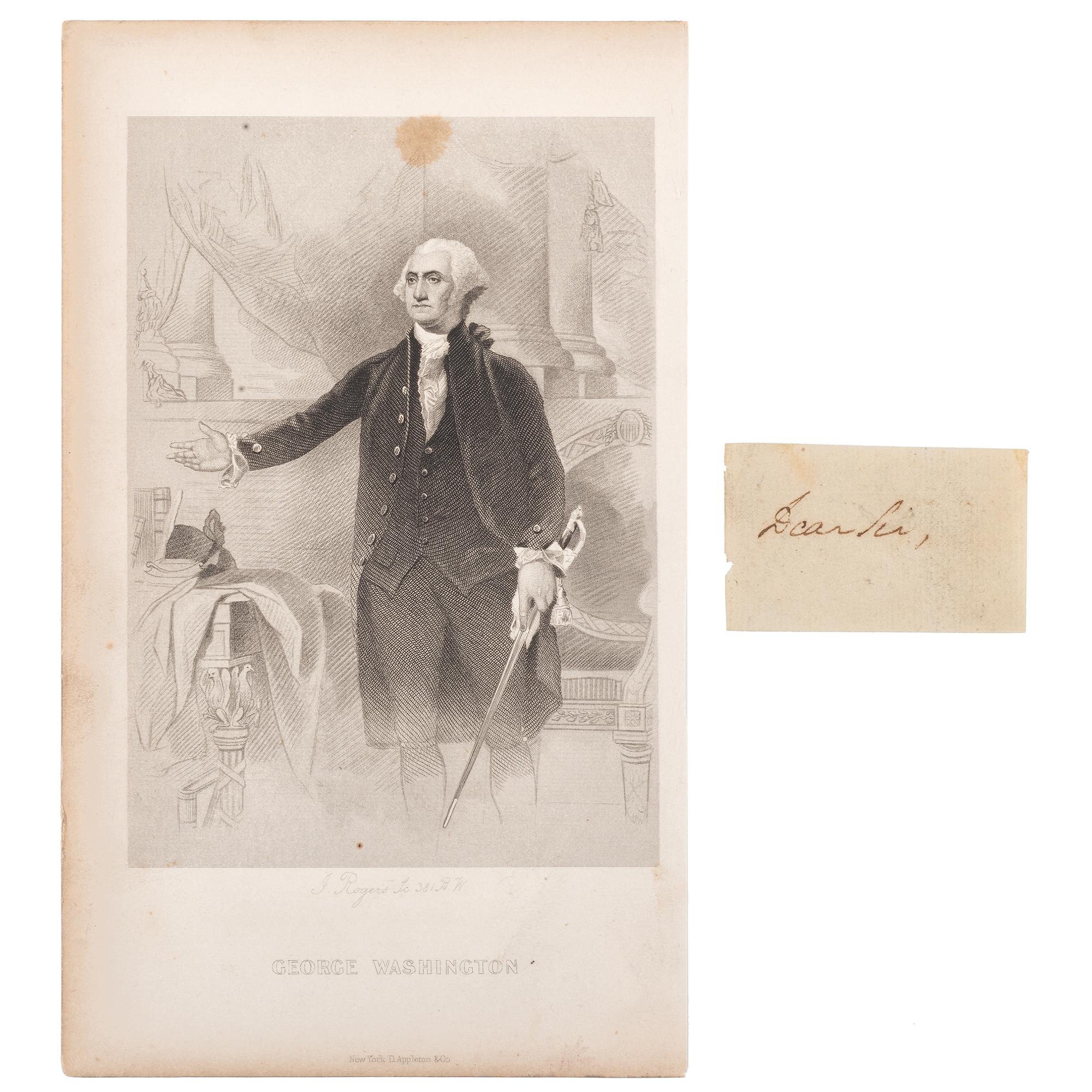 George Washington, Two Words Written in his Hand, Plus