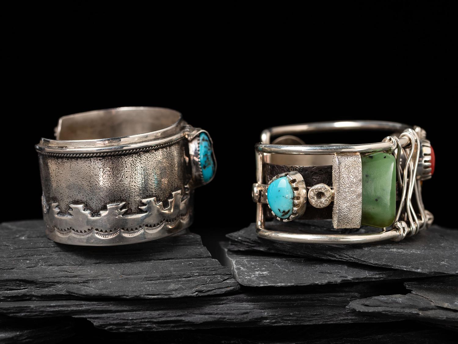 Sterling Silver Abstract Cuff Bracelet, PLUS