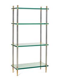 A Contemporary Metal and Glass Etagere