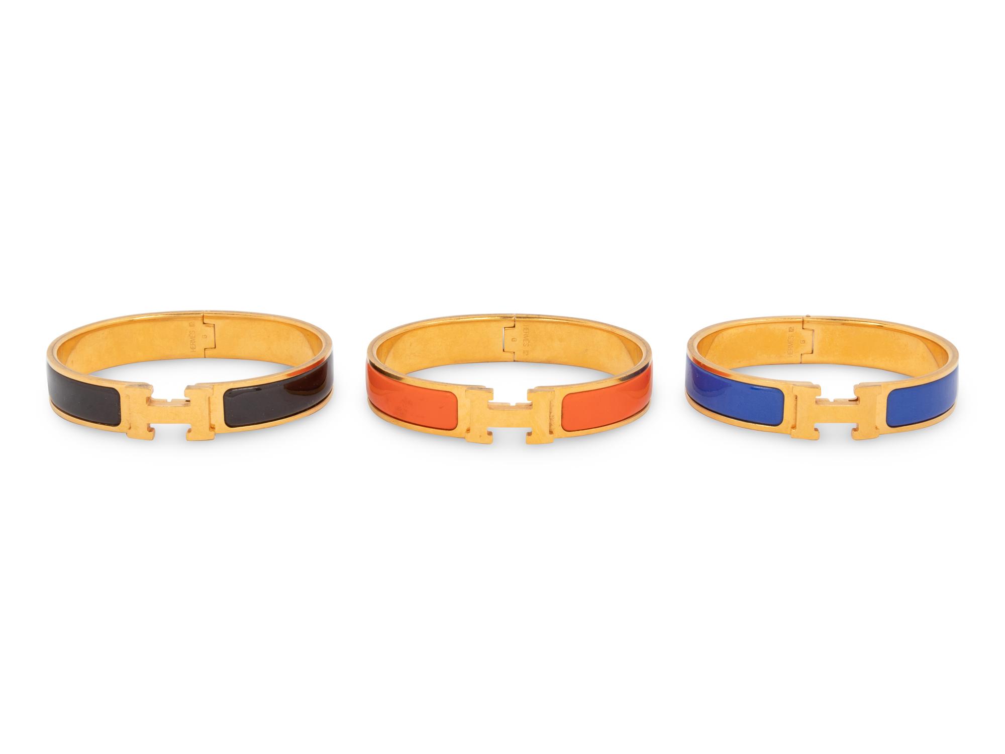 Three Hermès Clic H Bracelets
