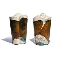 Wayne Higby (American, b. 1943) — Pair of Vessels from the Landscape Series