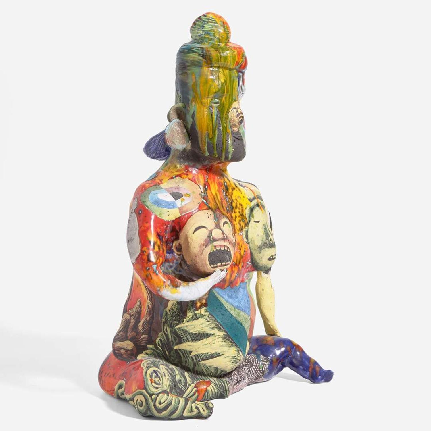 Michael Lucero (American, b. 1953) "Seated Lady (Pre Columbus)", New York, New York, USA, 1991