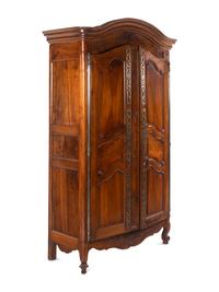 A Louis XV Provincial Walnut Armoire